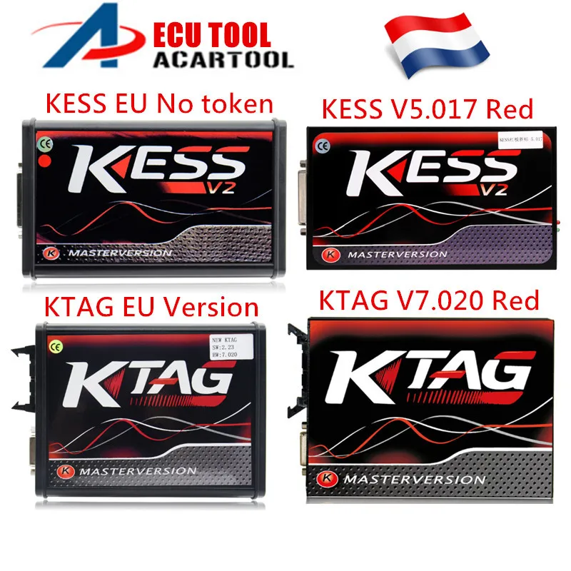 KTAG V7.020 красный ЕС 4 светодиодный K-TAG 7,020 ECU программист онлайн KESS V2 V5.017 V2.47 мастер KESS V5.017 2,47 ECU чип тюнинговый инструмент