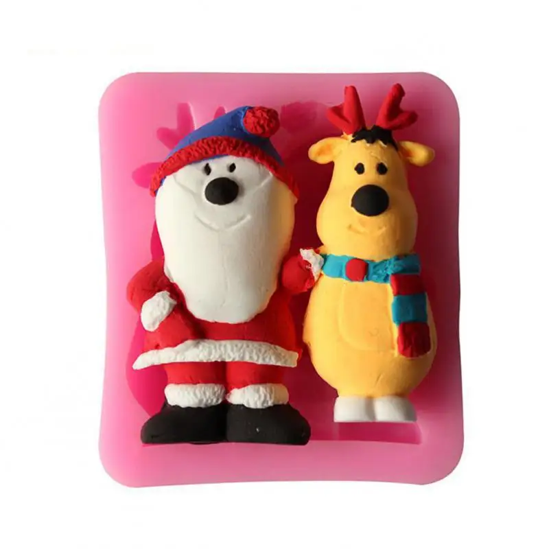 

Santa Claus Christmas Silicone Mold Fondant Cake Decorating Tools Baking Kitchen Accessories