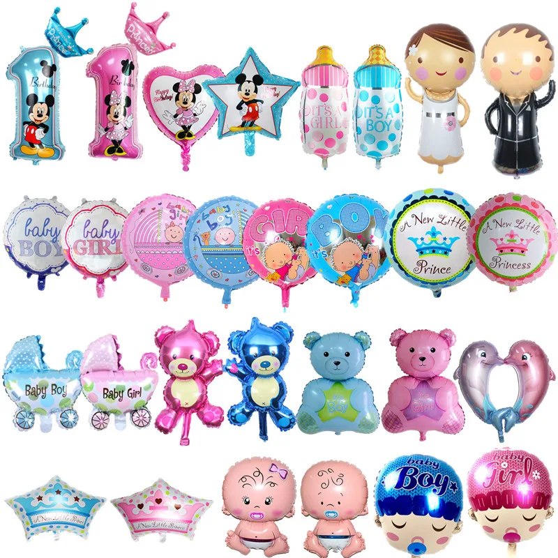 Baby-Shower-Happy-Birthday-Theme-Party-Decor-Stroller-Its-A-Boy-Girl-Letters-Foil-Balloons-Decorative