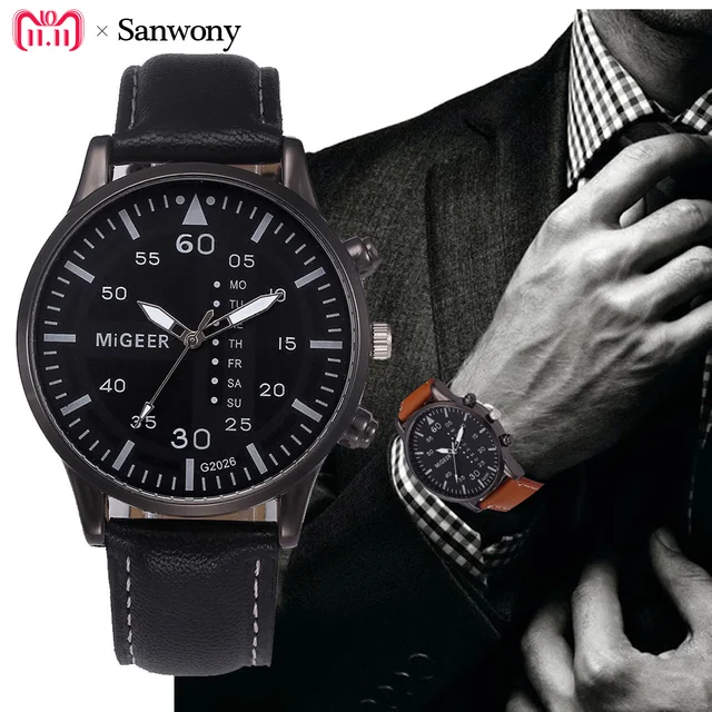 Retro Design Leather Band Analog Alloy Quartz Wrist Watch men's watches of the f Retro Design Leather Band Analog Alloy Quartz Wrist Watch men's watches of the f