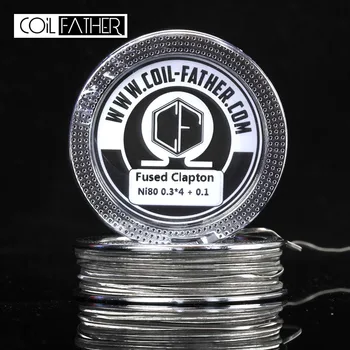 

Coil Father 5m/roll A1 SS316 Ni80 Fused Clapton Wire Low Resistance Wire Heating Wire Coil Trimming For DIY RDA Vape E cigarette