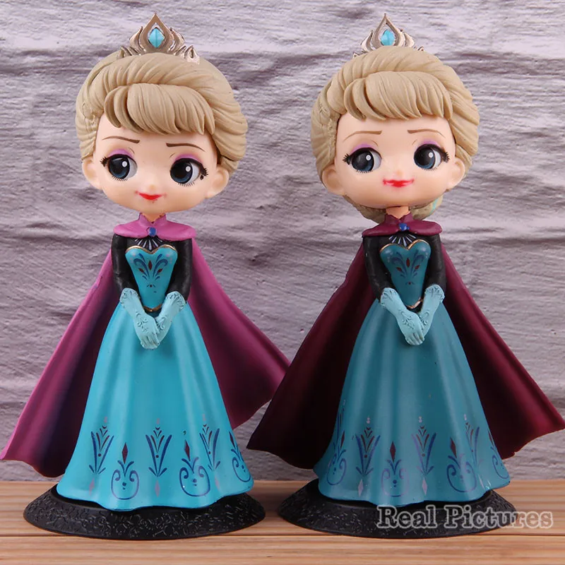 Q Posket Action Figure Frozen Princess Elsa Doll PVC Collectible Model Toy