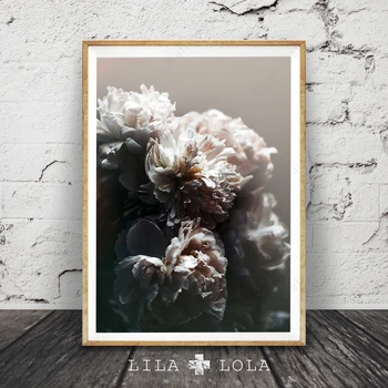 

Cuadros Decoracion Salon Black Peony Wall Art Flower Canvas Posters and Prints Painting Scandinavian Pictures for Living Room