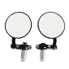 Motorcycle Black 7/8″ Round Bar End Rear Mirrors Moto Motorcycle Motorbike Scooters Rearview Mirror Side View Mirrors Cafe Racer