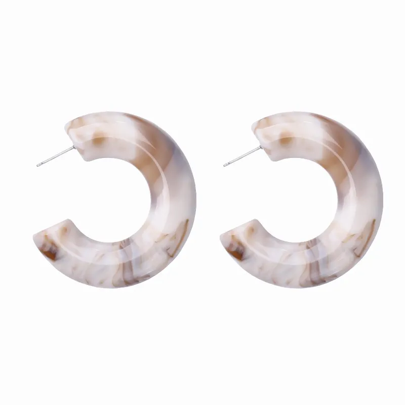 

EK153 New Fashion Simple Versatile Geometric Earrings Acrylic Acetate Plate C-type Drop Earrings Female Vintage Jewelry Gift