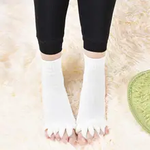 Здоровье Массаж ног носки педикюр хлопок сепараторы ноги разделитель для ухода за ногтями пять пальцев носки массажер пятки успокаивающий боли