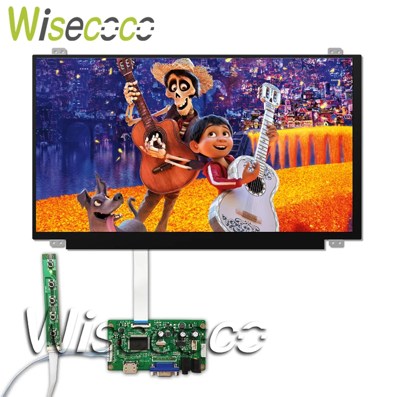 

Wisecoco 15.6 inch LCD screen 1920*1080 VGA edp 30 pins Driver Board For Raspberry Pi 3 Laptop LCD Display