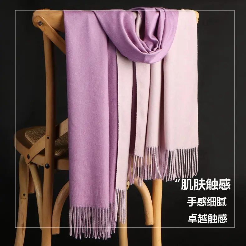 Женский кашемировый шарф, зимняя мягкая большая длинная шаль, пончо, шарф для женщин, новые шерстяные шарфы с кисточками, женские пашмины, теплые палантины