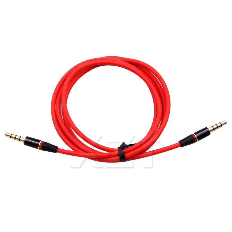 3.5mm Jack Aux Audio Cable 4-Pole Male to Male Audio Cable For iPhone Car MP3 / MP4 Headphone Speaker Gold Plated Plug
