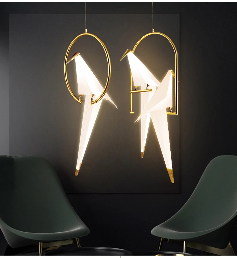 

Подвесной светильник для птиц креативные подвесные лампы для ресторана ретро кафе дизайнер кованого железа стекло птица светящаяся гирлянда освещение