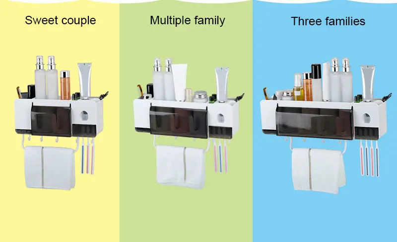Держатель для зубных щеток Автоматический дозатор для зубной пасты аксессуары для ванной комнаты наборы для ванной комнаты пылезащитный держатель для зубных щеток предметы