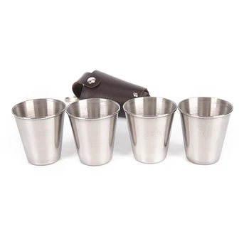 

1set Stainless Steel Cover Mug Camping Cup Mug Drinking Coffee Tea Beer With Case Ideal for Camping Holiday Picnic
