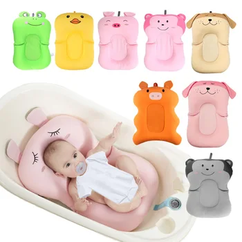 

Baby Bath Mat Cushion Cartoon Rabbit&Frog Design Foldable Bathtub Pad Mat&Chair &Shelf Newborn Safety Security Support