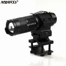 CREE Q5 450 люмен Cree светодиодный фонарь с креплением на оружие, масштабируемый светодиодный фонарь Cree для 2xAA или 1x14500 литиевая батарея черного цвета