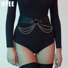 UYEE Широкий Пояс Подвязки для женщин платье для выпускного вечера сексуальные ограничения портупея цепь ремень Harajuku эротические аксессуары LP-103