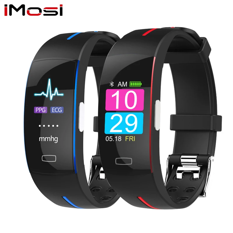 Imosi H66 измерять кровяное давление на запястье пульсометр PPG ЭКГ smart watch sport band й
