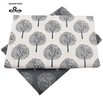 

New Printed Cotton Linen Fabric For Patchwork Quilting DIY Sewing Sofa Table Cloth Furniture Cover Tissue Material Half meter