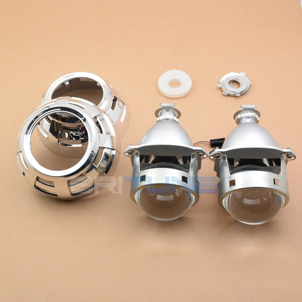 3.0 인치 슈퍼 메탈 Bi-xenon 렌즈 자동차 전조등 키트 H1 HID LED 전구 H7 H4 헤드 라이트 프로젝터 튜닝 자동차 액세서리 개조