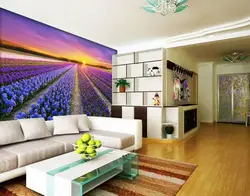 Пользовательские 3d обои ТВ фон восход пейзаж Лаванда Цветочная поляна 3d фото обои