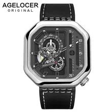 AGELOCER большие спортивные часы мужские швейцарские светящиеся аналоговые самовзводные механические часы Лидирующий бренд черные часы relogio masculino