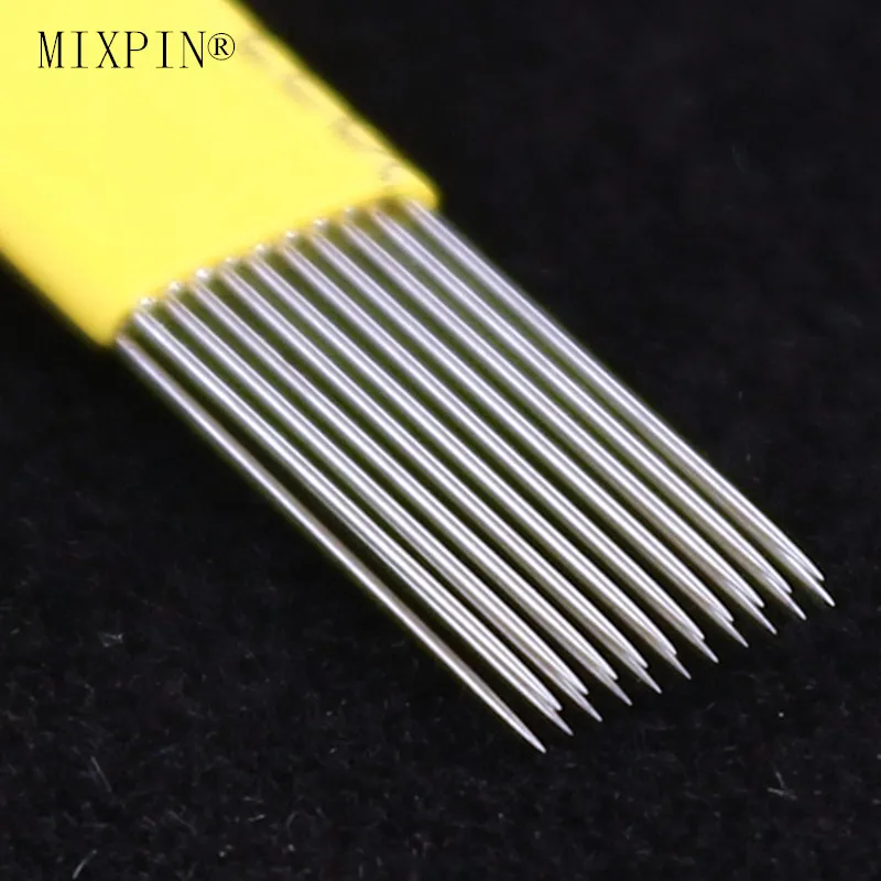 100PCS Microblading Shading Blades Tattoo Needles 21 Pins DOUBLE ROW ...