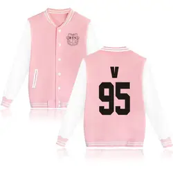 Модные BTS Жакет женский розовый хлопок женские зимние куртки Kpop СУГА 93 Чжон Кук 97 В 95 куртка пальто bangtan одежда