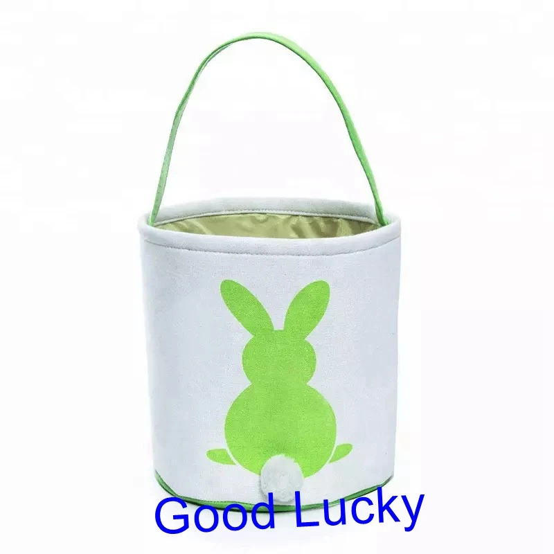 Top 60pcs/lot cute fashion easter basket happy Easter bunny ears tail bucket unicorn easter basket bunny face easter tote 4