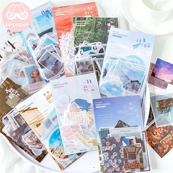 

Mr.paper 40pcs/pack 10 designs Bullet Journal Stickers Scrapbooking Monologue of Shadow Series DIY Deco Diary Stationery Sticker