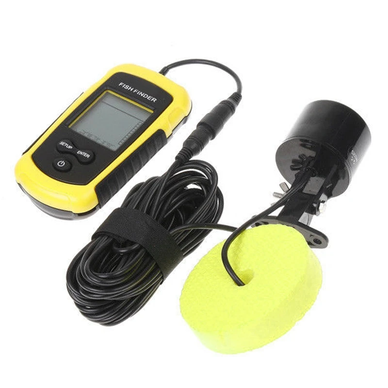 100 M عمق المحمولة صياد السمك LCD الاستشعار سونار إنذار محول Fishfinder 100 M عمق المحمولة صياد السمك LCD الاستشعار سونار إنذار محول Fishfinder
