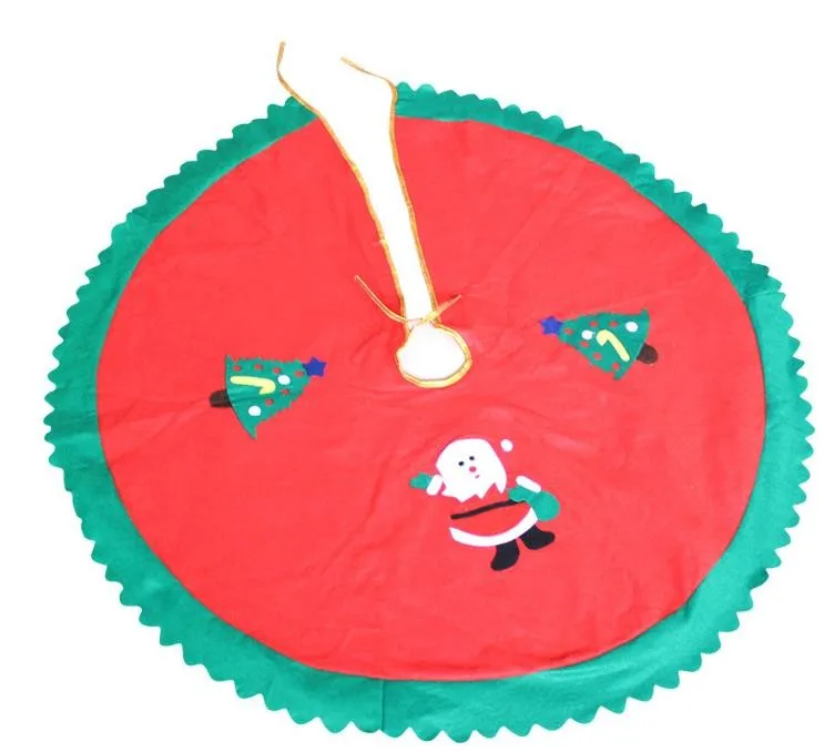Санта Морозный Снеговик друзья Рождественская елка юбки винтажный нетканый фартук 35,4 ''90 см праздничные украшения поставки