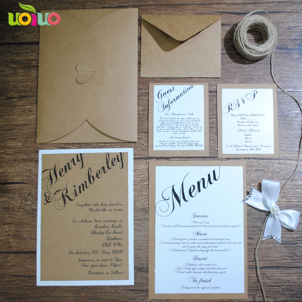  Popular love laser cut handmade kraft paper luxury wedding invitation cards birthday invitation car - 32469122919