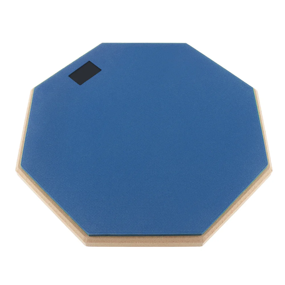 12 Inch Wooden Rubber Dumb Drum Practice Training Drum Pad for Jazz Drums Exercise with 3 Colors Optional