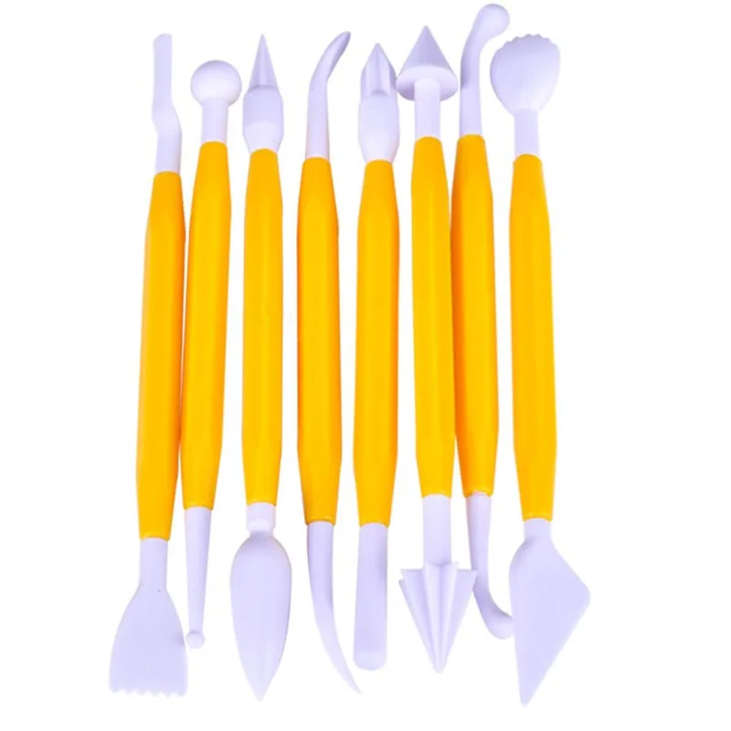 SZBCHE 8 pieces / sets of DIY cake carving tools pen plastic knife cut