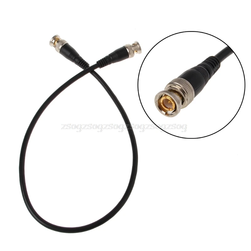 BNC Male To Male Nickel Plating Straight Crimp RG58 Pigtail Adapter Cable 0.5m newest F21 19 Dropship