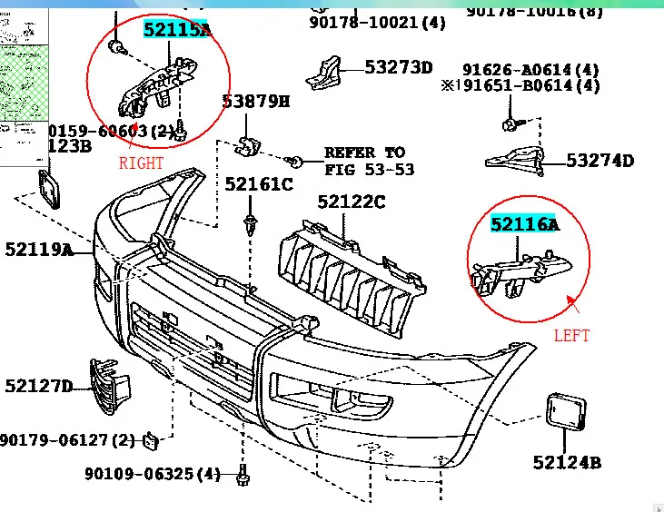 Передний бампер кронштейн подходит для toyota LAND CRUISER PRADO 2003 2004 2005 2006 2007 2008 2009 OEM: 52115