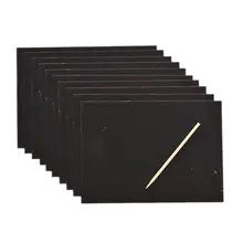 10 шт., скребок, бумага для рисования, обучающие и обучающие игрушки, Экологическая защита с 1 шт., чертежная палочка, размер 18x25 см