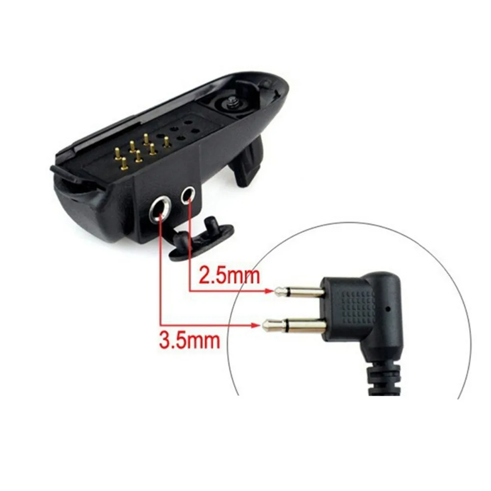 Walkie talkie Audio Adapter For Baofeng BF-9700 UV-XR UV-5S UV5R-WP BF-R6 GT-3WP T-57 UV-9R For M Interface 2Pin Headset Port (1)
