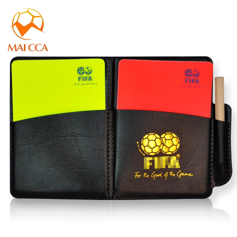 

Soccer Referee Red Yellow Card Pencil Sports Notebook Personalized Sport Match Soccer Sheet Set Note Notebook