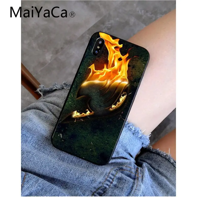 MaiYaCa Феи хвост черный ТПУ мягкий силиконовый телефон чехол для iPhone 8 7 6 6 S Plus 5 5S SE XR X XS MAX Coque Shell