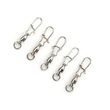 

5PCS/Lot 2# 3# 4# 6# Fishing Connector Pin Bearing Rolling Swivel Stainless Steel Fishhook Lure Tackle Car Fishing Tackle