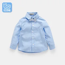 Dinstry/Весенняя Детская красивая рубашка с галстуком-бабочкой; детская повседневная одежда