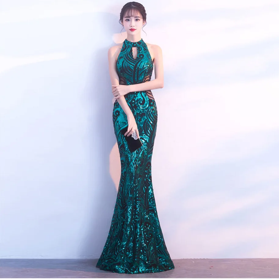 

Women Sexy Party Long Dress Female Sequined Host Mesh Elegant Bodycon Dresses Summer 2019 Womens Club Wear Clothes Vestidos