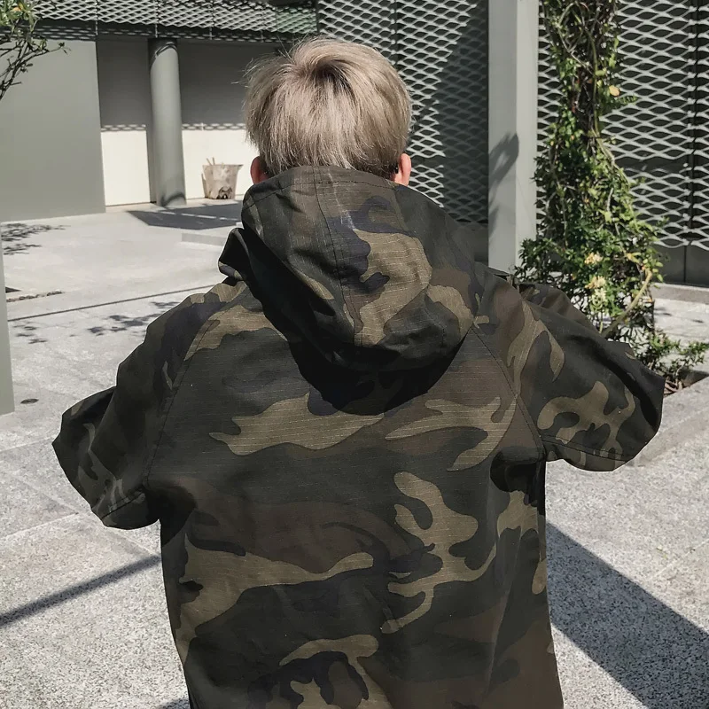 Spring New Fashion Camo Jacket Men Casual Military Wind Hooded Jacket Man Streetwear Hip Hop Loose Bomber Jacket Male Clothes Spring New Fashion Camo Jacket Men Casual Military Wind Hooded Jacket Man Streetwear Hip Hop Loose Bomber Jacket Male Clothes