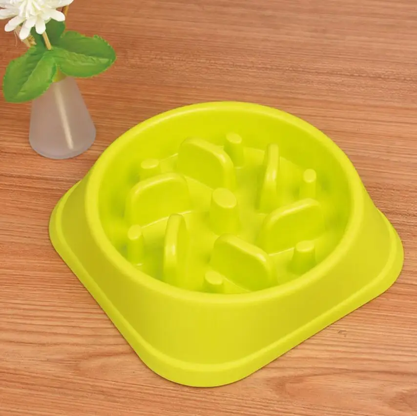 Petalk миска для собаки медленная кормушка, не дающая подавиться анти-глотками Кормление щенка функция Кормления Чаша Цветок Форма здоровый блюдо для еды - Цвет: Windmill Green