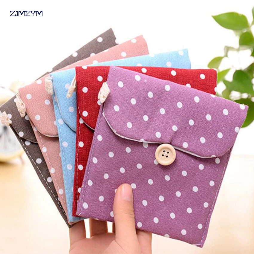 

1pc Special Cotton Napkin Bag Health Bag Cute Cartoon Cloth Sanitary Napkins Sanitary Pad Storage Bag