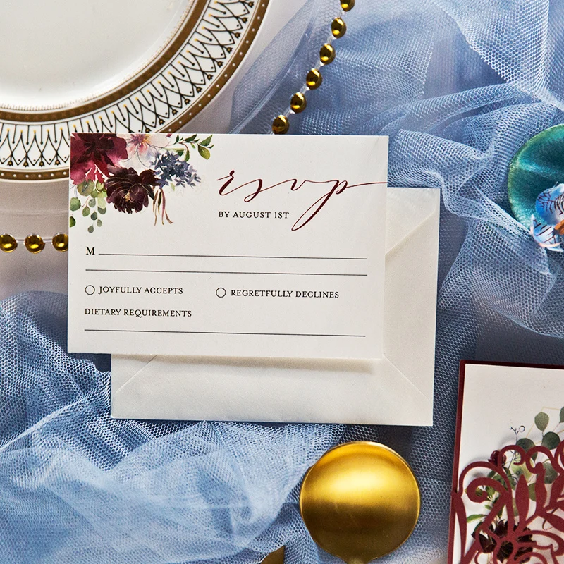 Burgundy-Laser-Cut-Warp-with-Burgundy-and-Blush-Floral-Wreath-on-Invitation-EWDA003-1