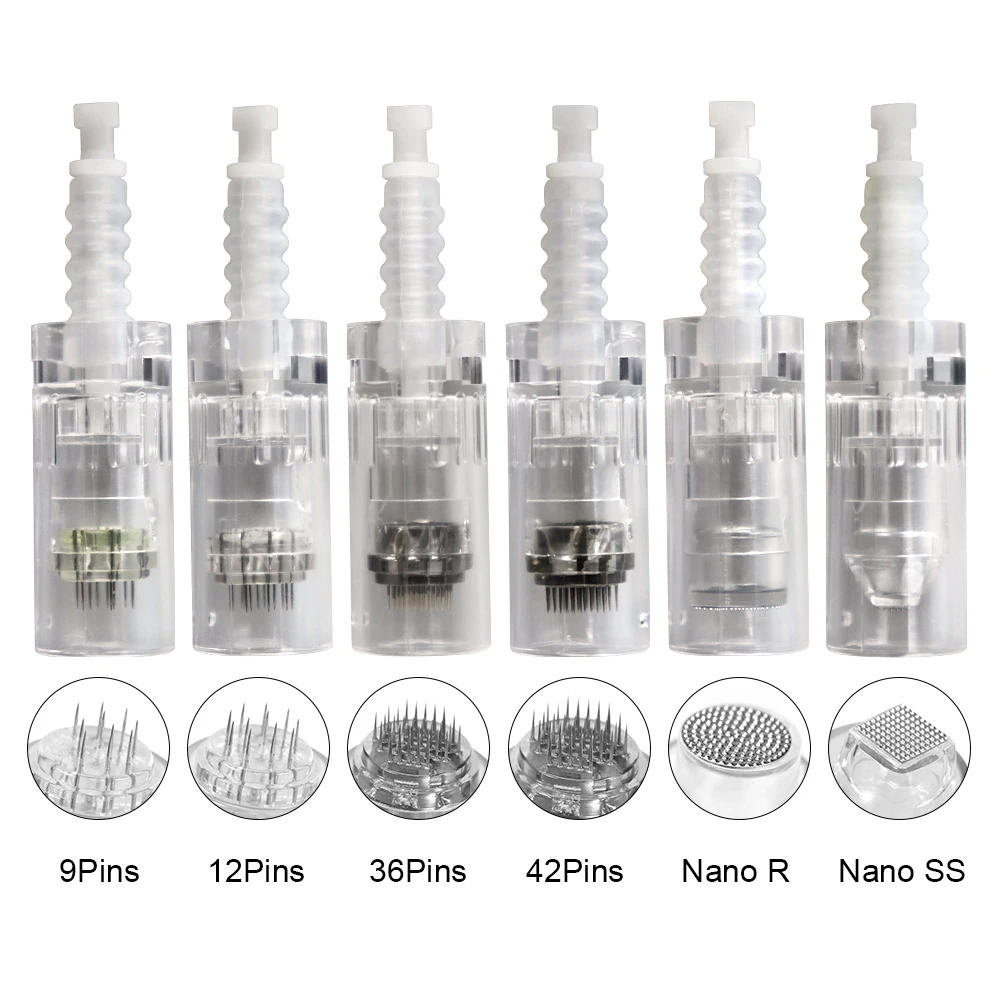 

100pcs Bayonet Cartridge Needles MTS Replacement Microblading Needles for Permanent Makeup Machine Pen with Nano Sizes