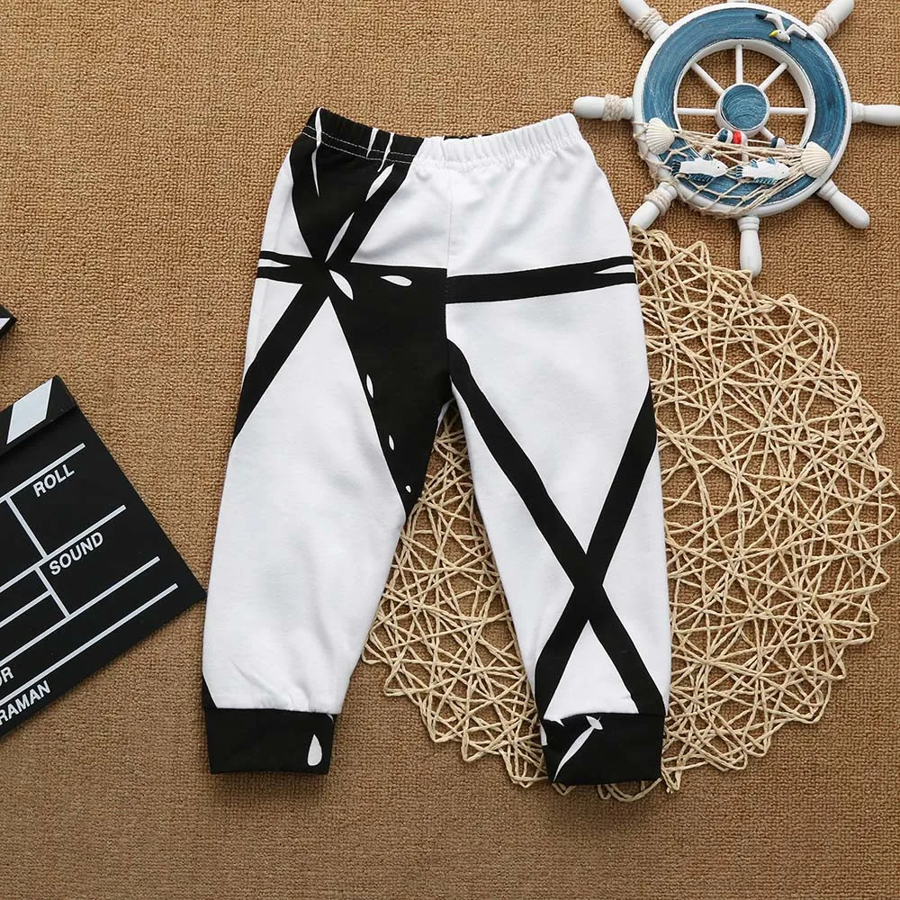 Toddler Baby Boy Girl Kids Cute Geometrical Pants Leggings Clothes