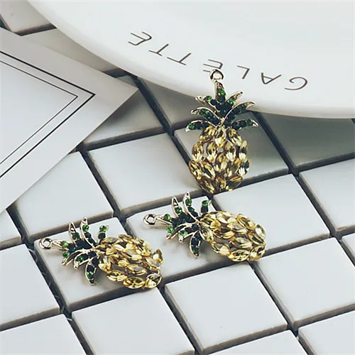 Ritoule DIY handmade jewelry fashion earrings bracelets necklace diamond alloy parts hollowed out pineapple Jewelry Findings