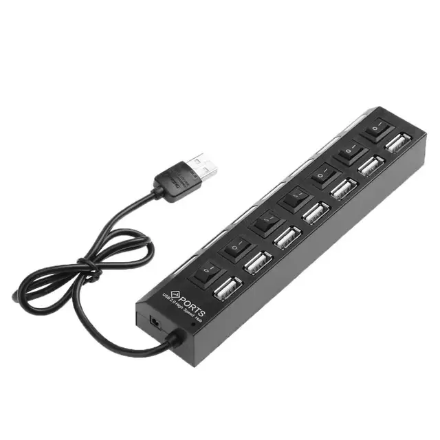Special Price Newest 7 Ports USB 2.0 Multi Charger Hub Expansion Splitter Adapter with ON/OFF Switch for Laptop PC Computer Peripherals Special Price Newest 7 Ports USB 2.0 Multi Charger Hub Expansion Splitter Adapter with ON/OFF Switch for Laptop PC Computer Peripherals